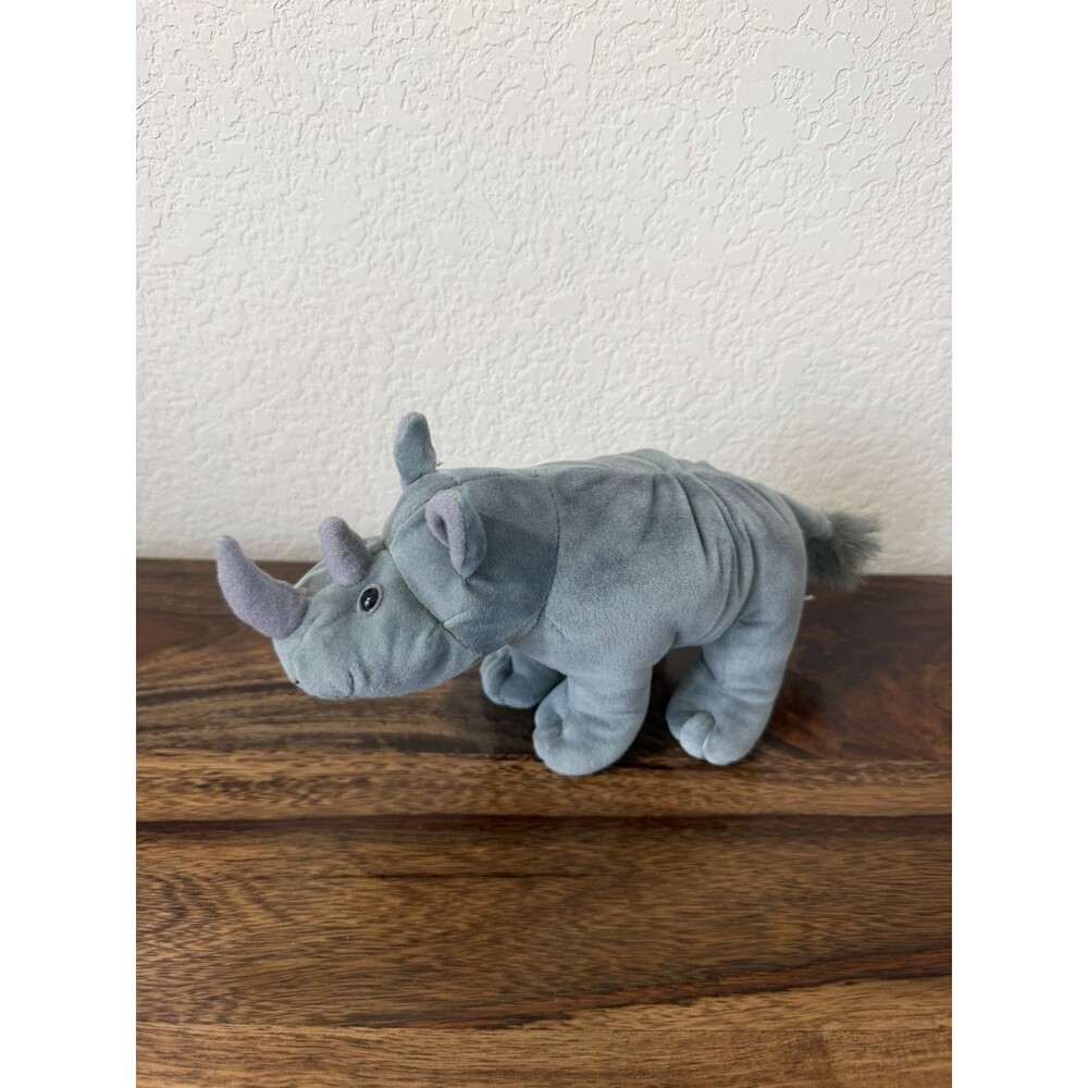 Gund Black Rhino World Wildlife Fund Gray Rhinoceros Plush Animal WWF #42186